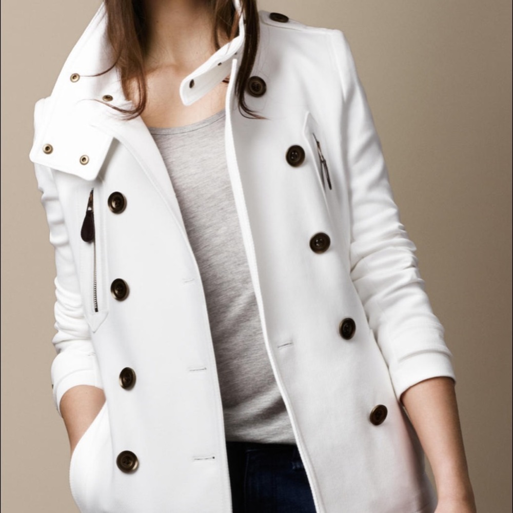 Burberry Brit Funnel Neck Short Trench Coat